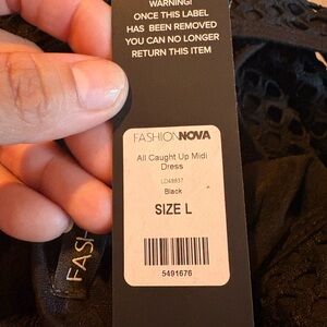 Fashion Nova Black Midi Dress